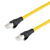 超6类屏蔽跳线，RJ45/RJ45，CMR阻燃，黄，15米的图片