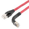 以太网超六类10gig直角弯头线缆组件，F/UTP屏蔽，26AWG，RJ45直头/下弯头，CMX PVC外被，红色，5.0米的图片