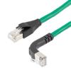 以太网超六类10gig直角弯头线缆组件，F/UTP屏蔽，26AWG，RJ45直头/上弯头，CMX PVC外被，绿色，5.0米的图片