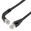 以太网超六类10gig直角弯头线缆组件，F/UTP屏蔽，26AWG，RJ45直头/上弯头，低烟无卤外被，黑色，2.0米的图片
