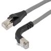 以太网超六类10gig直角弯头线缆组件，F/UTP屏蔽，26AWG，RJ45直头/上弯头，低烟无卤外被，灰色，3.0米的图片