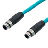 超5类M12 4针D编码SF/UTP工业级拖链线缆，M12公头/M12公头，15米的图片