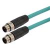 超5类M12 4针D编码SF/UTP工业级拖链线缆，M12公头/M12公头，5米的图片
