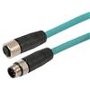 超5类M12 D编码SF/UTP工业级拖链线缆，M12公头/M12母头，1米的图片