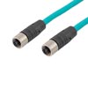 超5类M12 D编码SF/UTP工业级拖链线缆，M12母头/M12母头，0.5米的图片