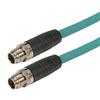 超6类M12 8针X编码SF/UTP工业级拖链线缆，M12公头/M12公头，1米的图片