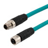 超6类M12 8针X编码SF/UTP工业级拖链线缆，M12公头/M12母头，0.5米的图片