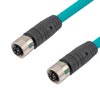 超6类M12 8针X编码SF/UTP工业级拖链线缆，M12母头/M12母头，0.5米的图片
